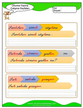 ş sesi Çalışma Sayfaları